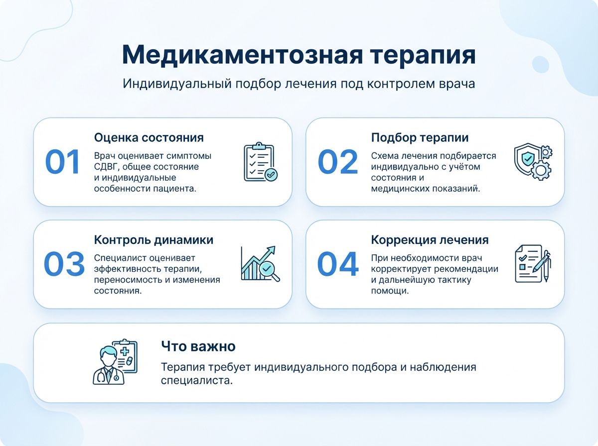 Лечение СДВГ в Николаевске-на-Амуре у детей и взрослыхинфографика